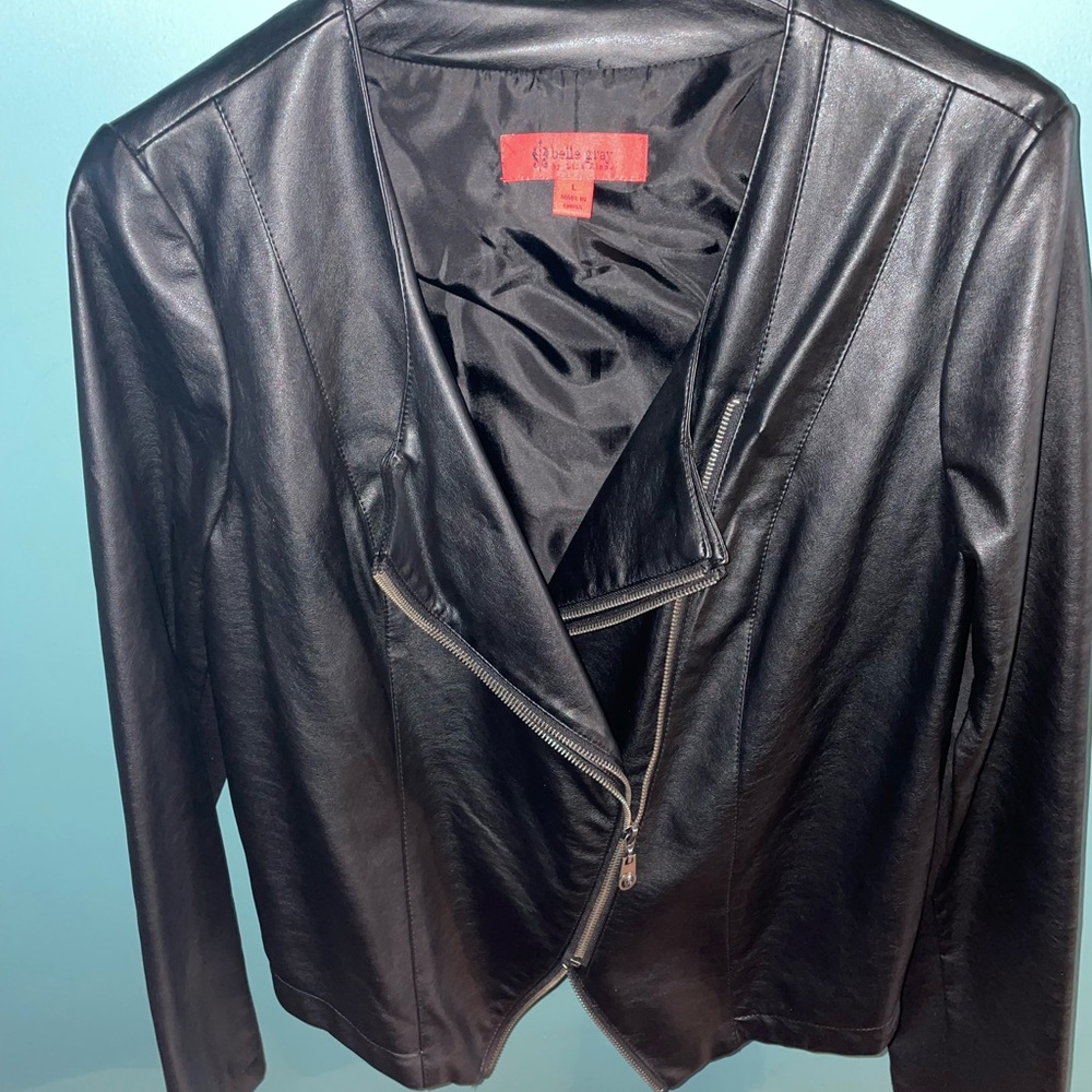 Faux Black Leather Jacket